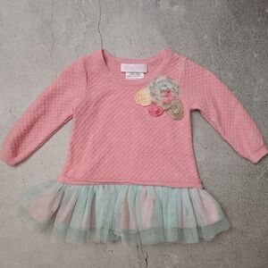 Bonnie Baby pink sweater, 6-9 months